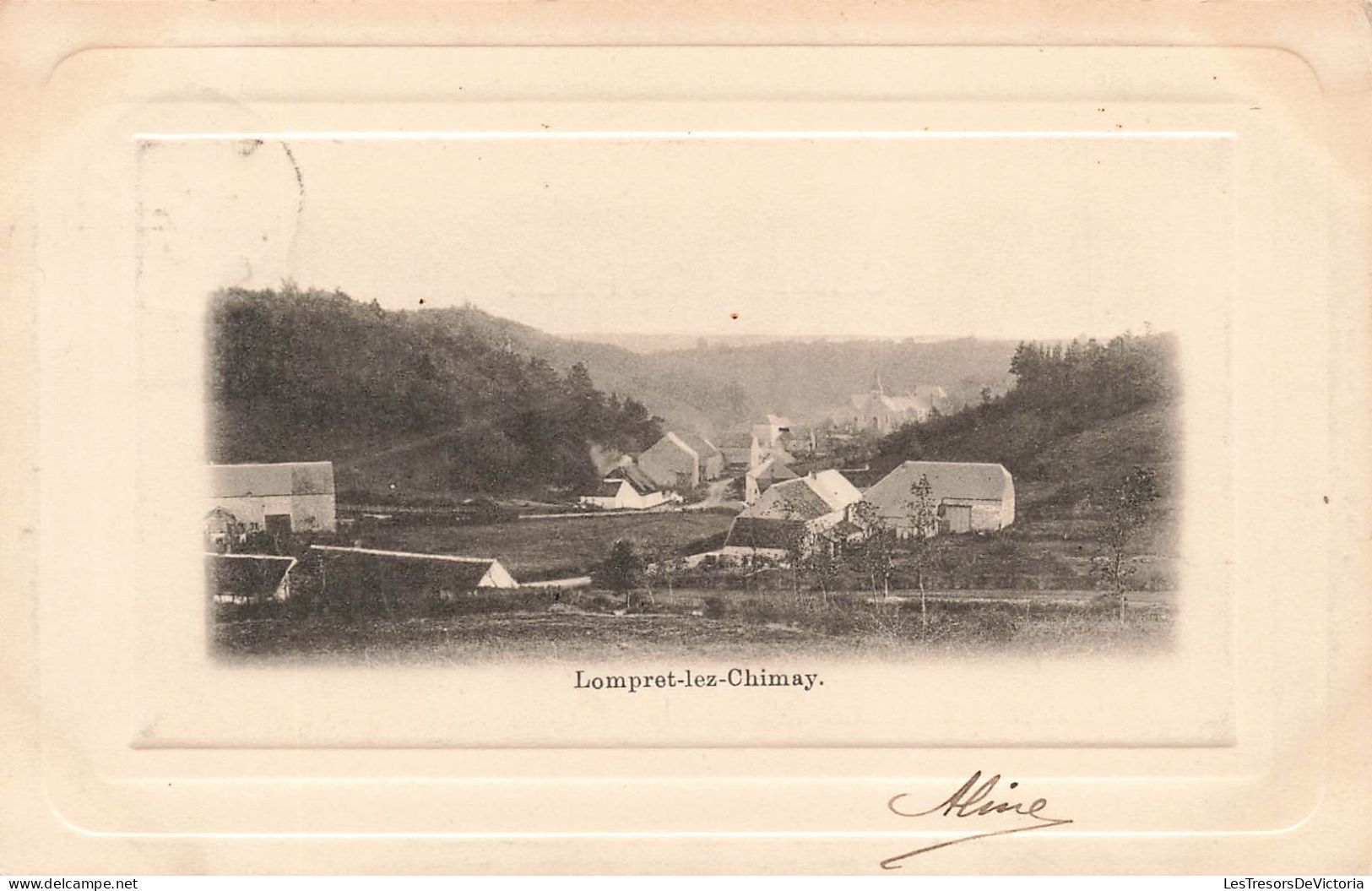 BELGIQUE - Lompret Lez Chimay - Vue Générale Sur Le Village - Edit Ve Ernult Lebrun - Relief - Carte Postale Ancienne - Chimay