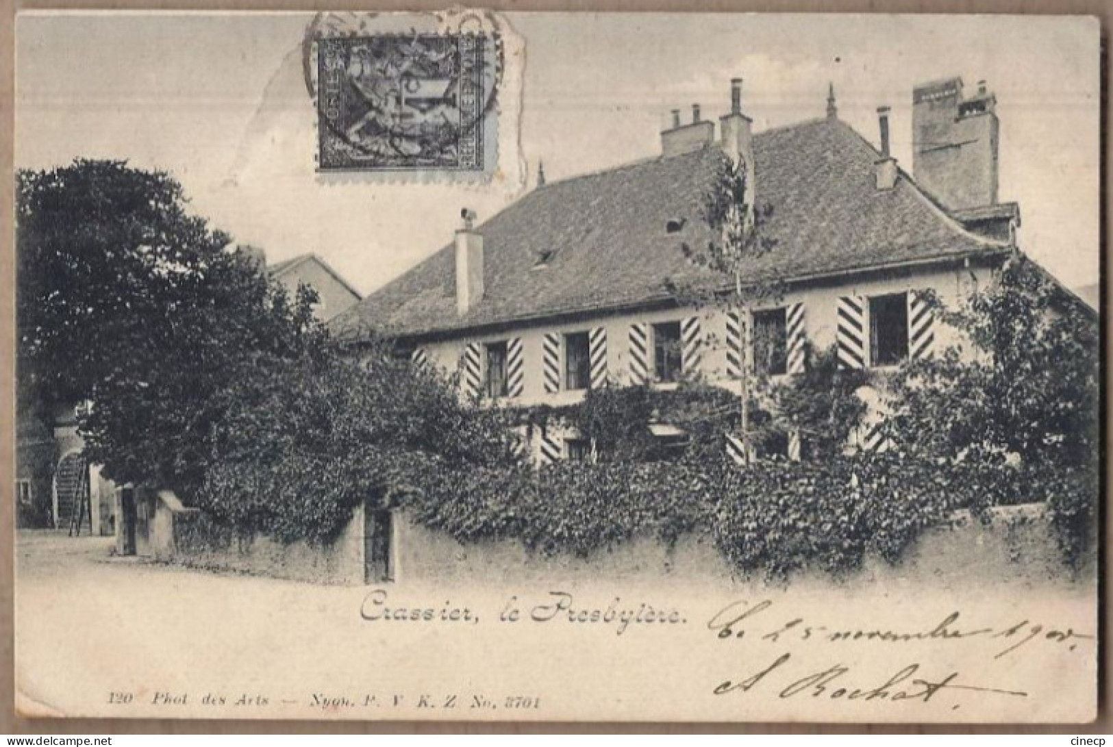 CPA SUISSE - CRASSIER - Le Presbytère - TB PLAN EDIFICE MAISON Religion - Crassier