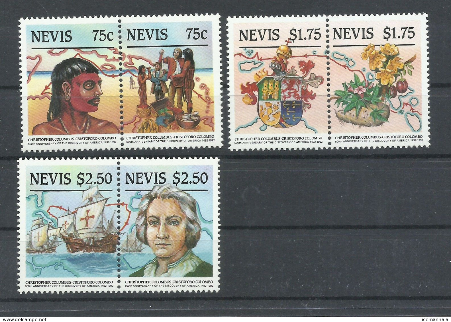 NEVIS,  SERIE TEMA COLON    MNH  ** - Christophe Colomb