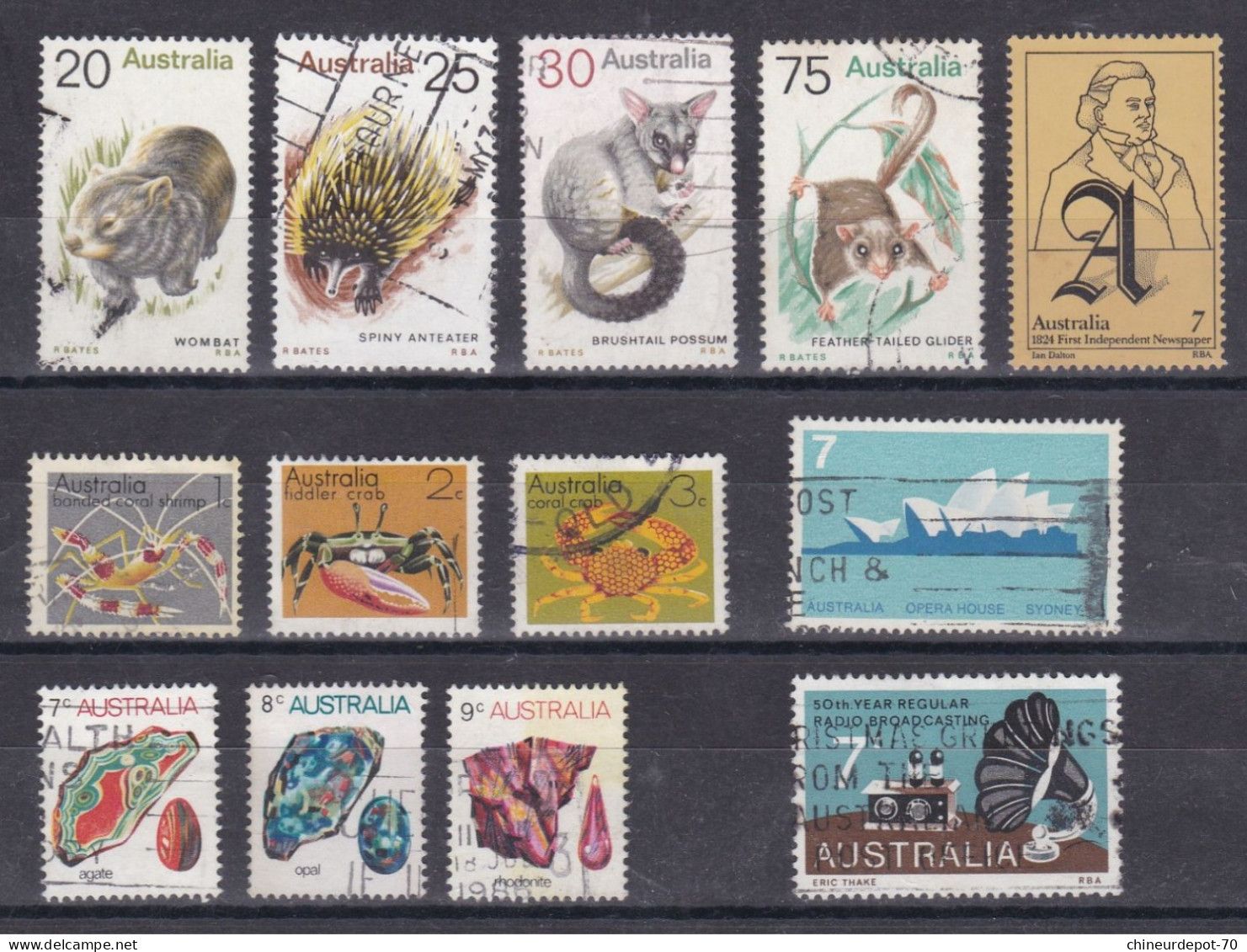 lot de timbres australie australia  Australien voir 10 photos