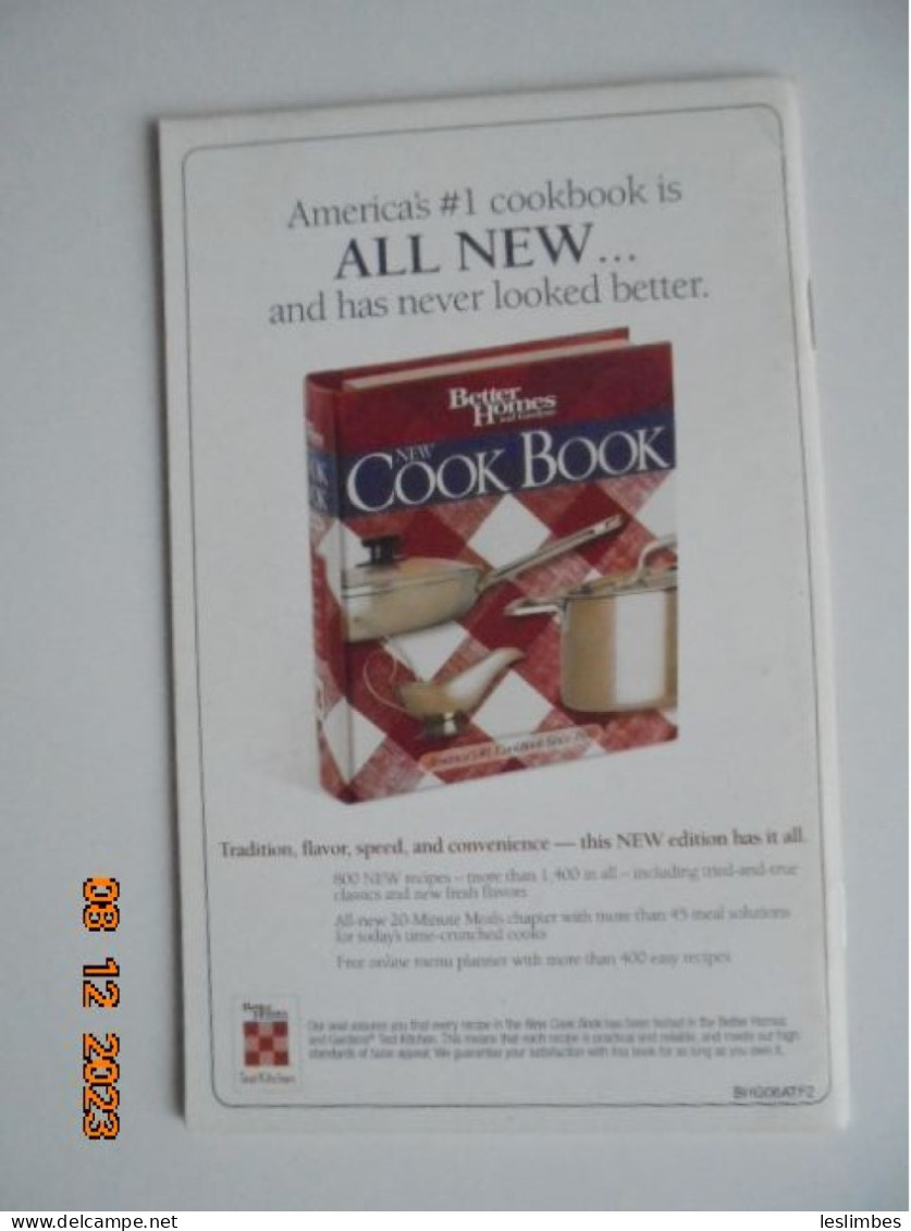 Supplement To Better Homes And Gardens : All-Time Favorites Cookbook, Volume 2, 2006 - Americana