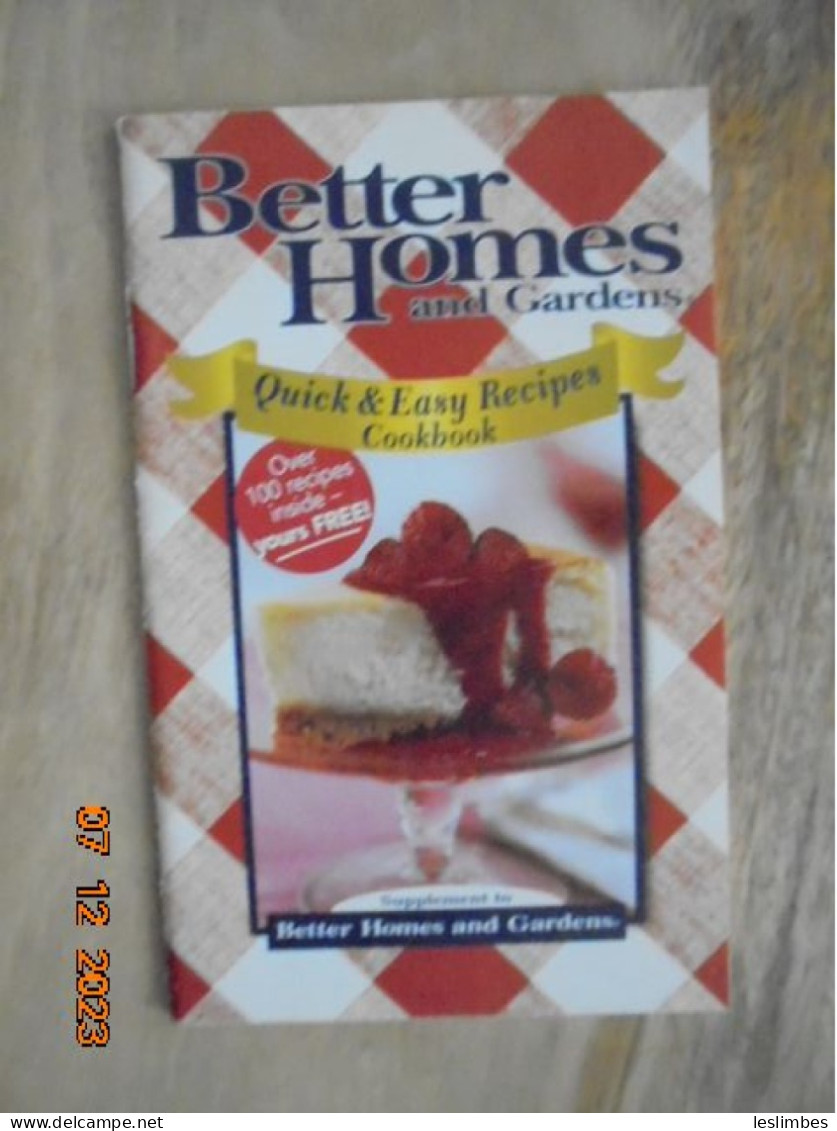 Supplement To Better Homes And Gardens : Quick & Easy Recipes Cookbook  2004 - Americana