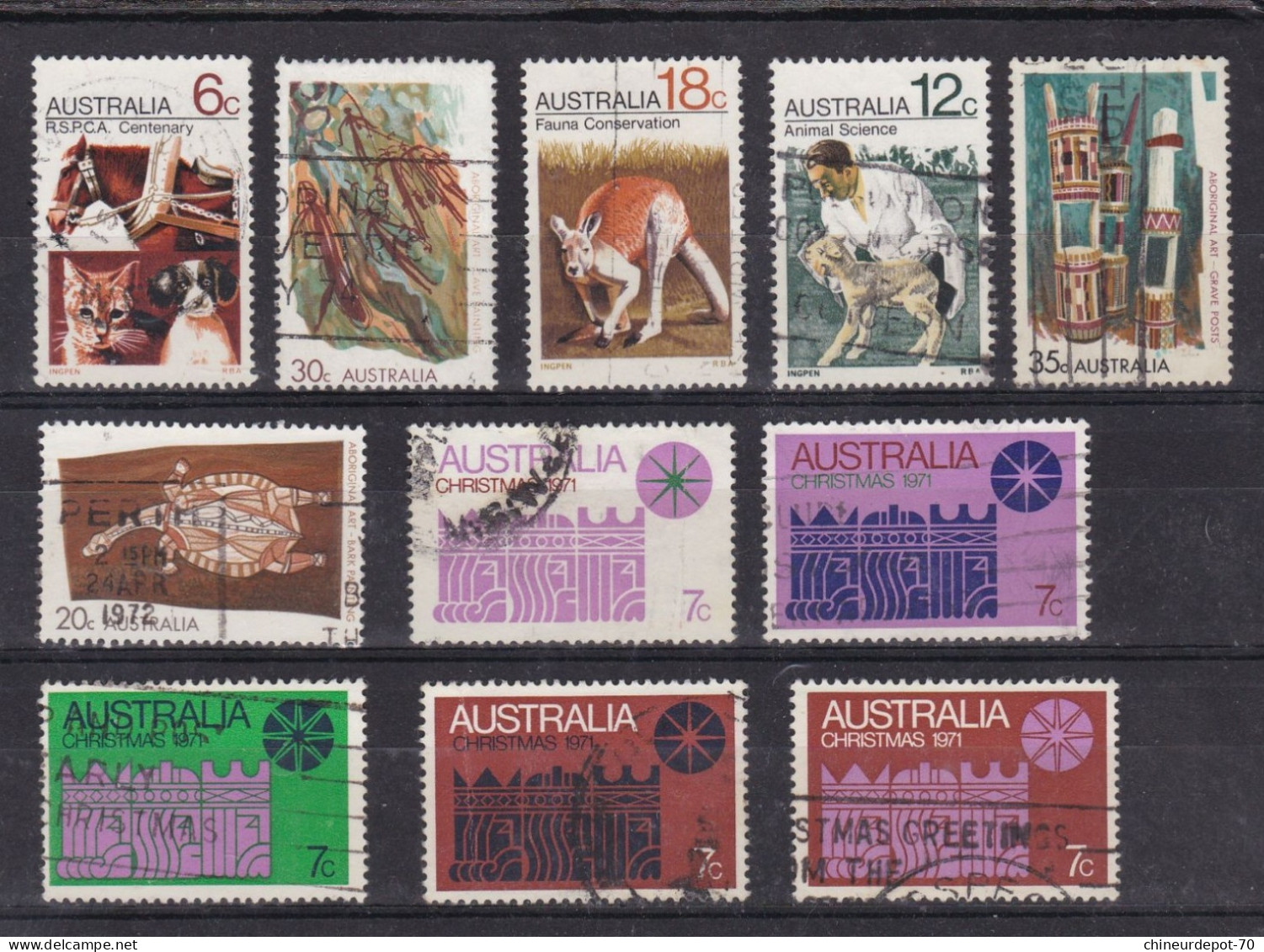 Lot De Timbres Australie Australia  Australien Voir 10 Photos - Verzamelingen