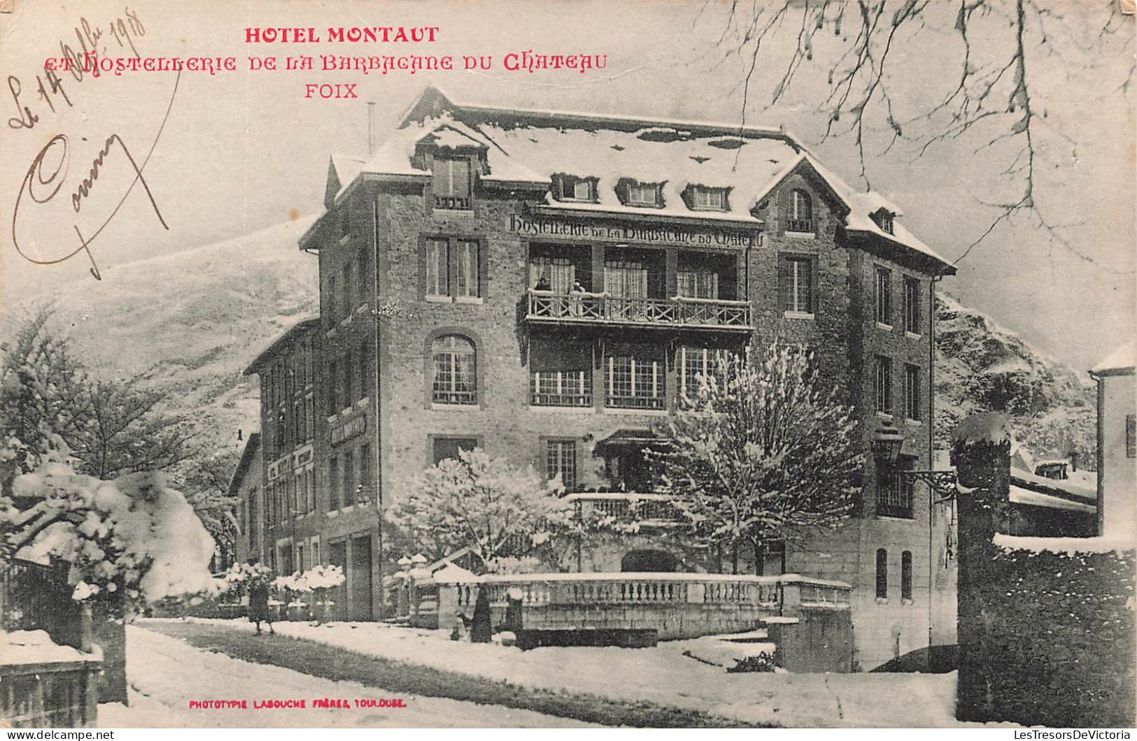 FRANCE - Foix - Hôtel Montaut Et Hostellerie De La Barbacane Du Château - Carte Postale Ancienne - Foix