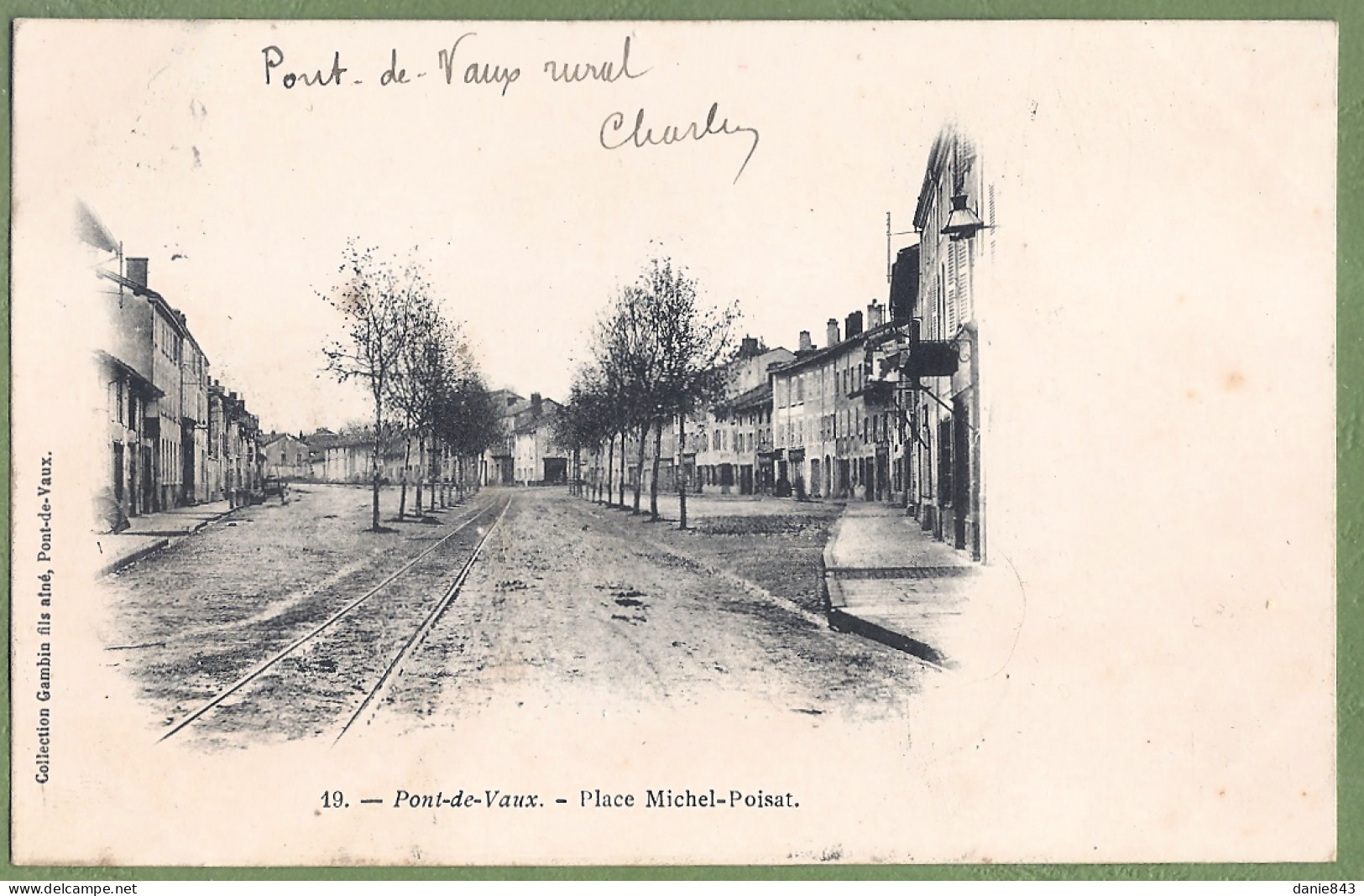 CPA Dos Précurseur Vue Rare - AIN - PONT DE VAUX - PLACE MICHEL POISAT - Pont-de-Vaux