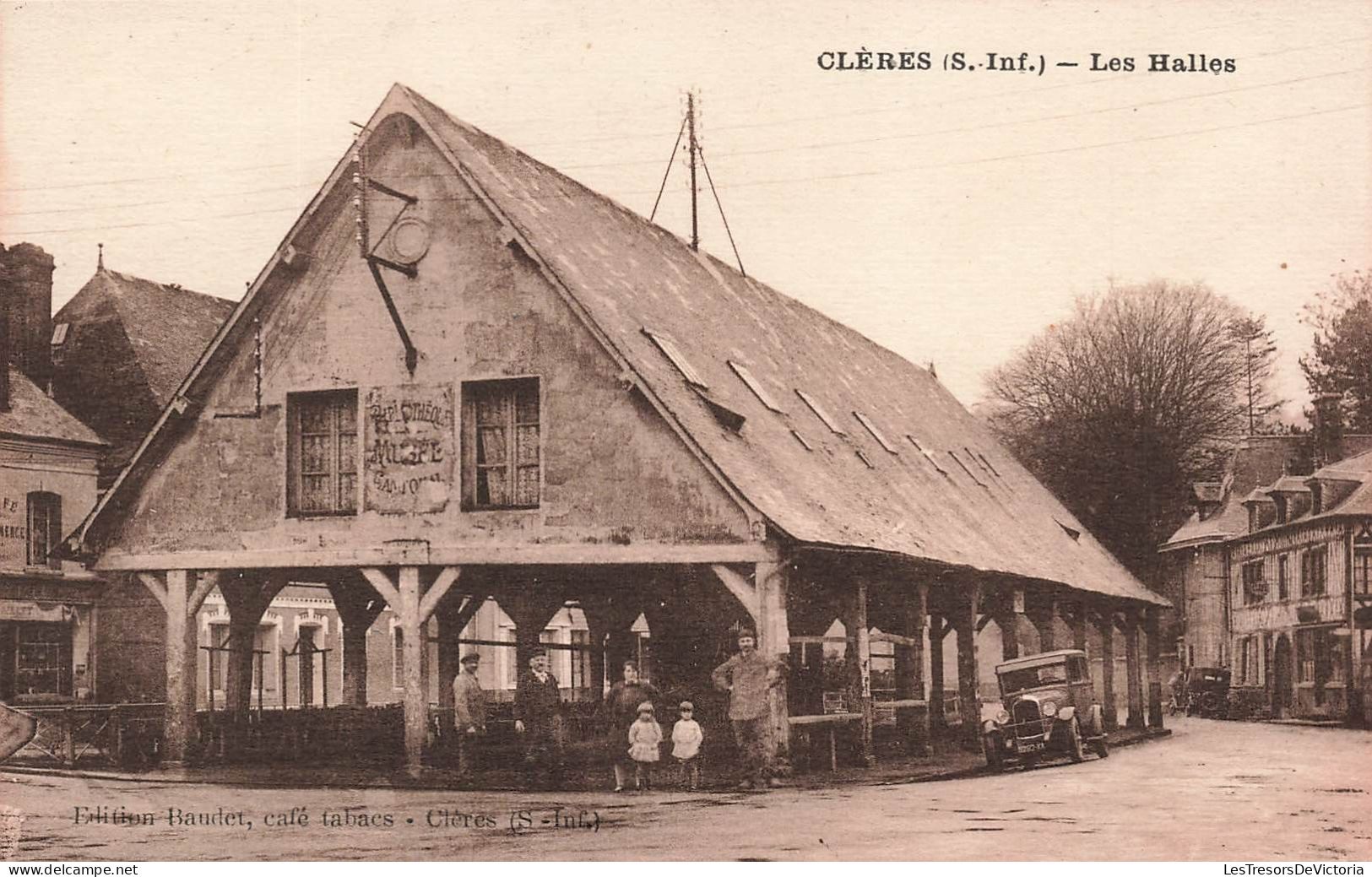 FRANCE - Clères - Les Halles - Carte Postale Ancienne - Clères