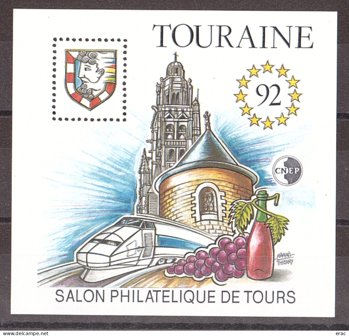 CNEP - 1992 - N° 14 - Neuf ** - TOURAINE - TGV - Salon Philatélique De Tours - CNEP