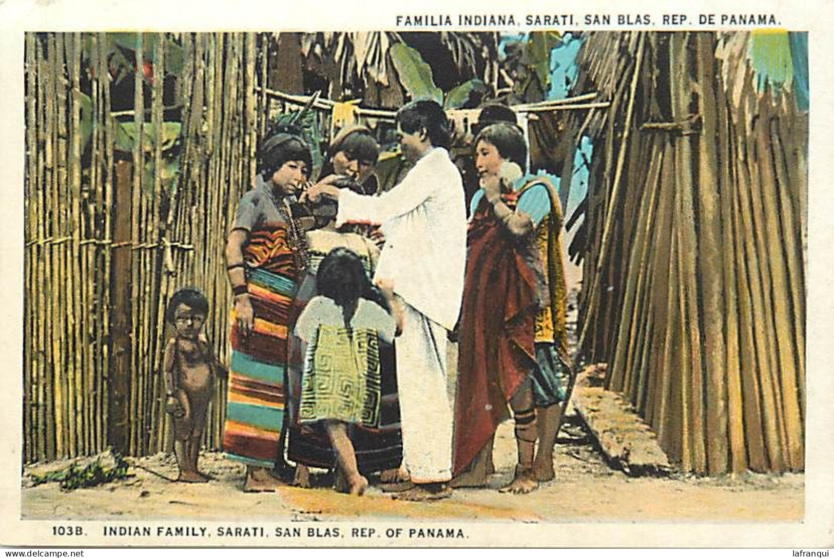 Pays Div-ref DD865- Panama -indiens -indians Sarati  San Blas - Indian Family Sarati San Blas -/a Circulé En 1924- - Panama