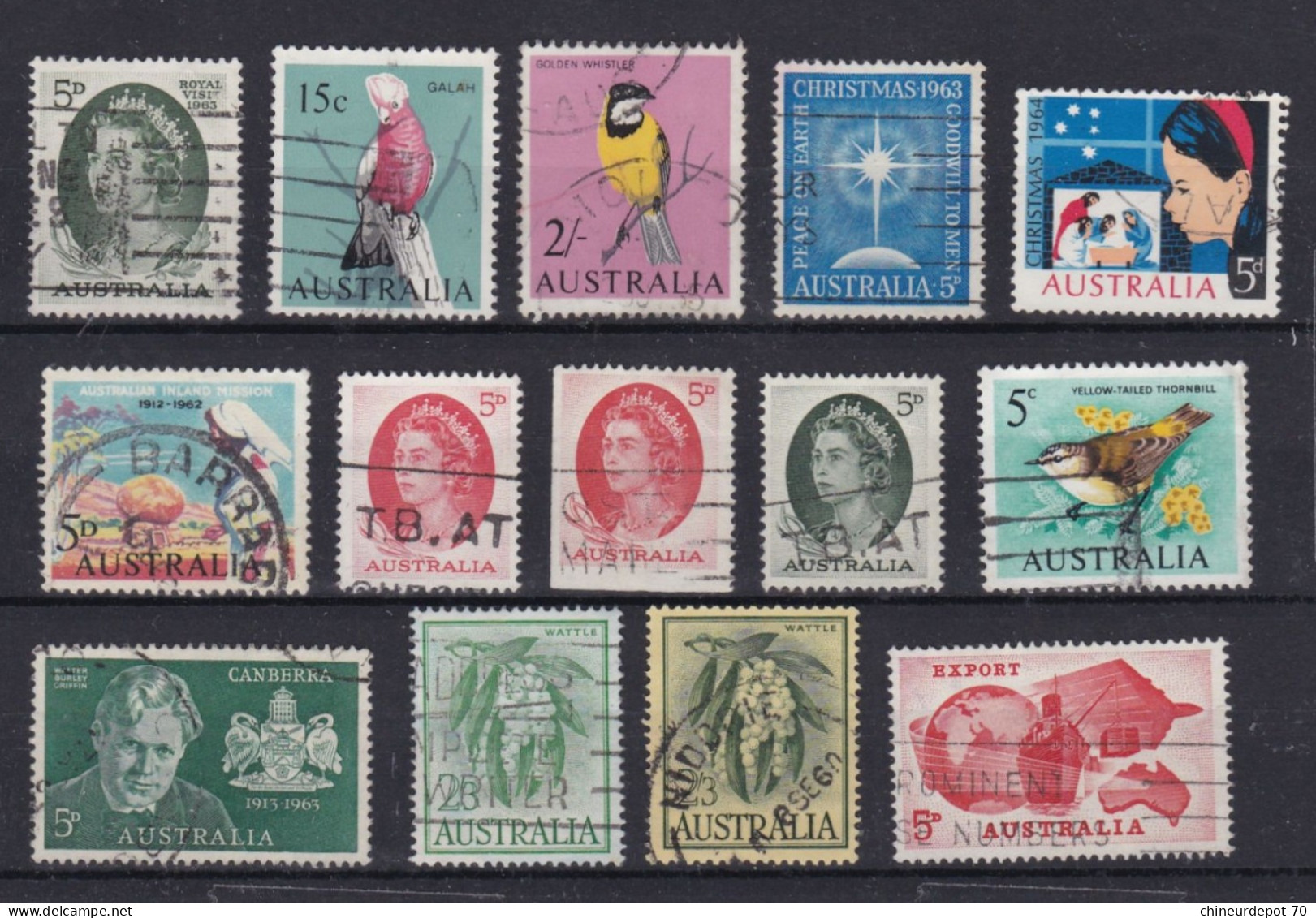 lot de timbres australie australia  Australien voir 7 photos