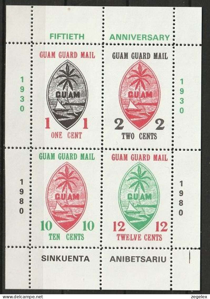 Guam Local Postal Service - 50th Anniversary Guam Guard Mail Block - Guam