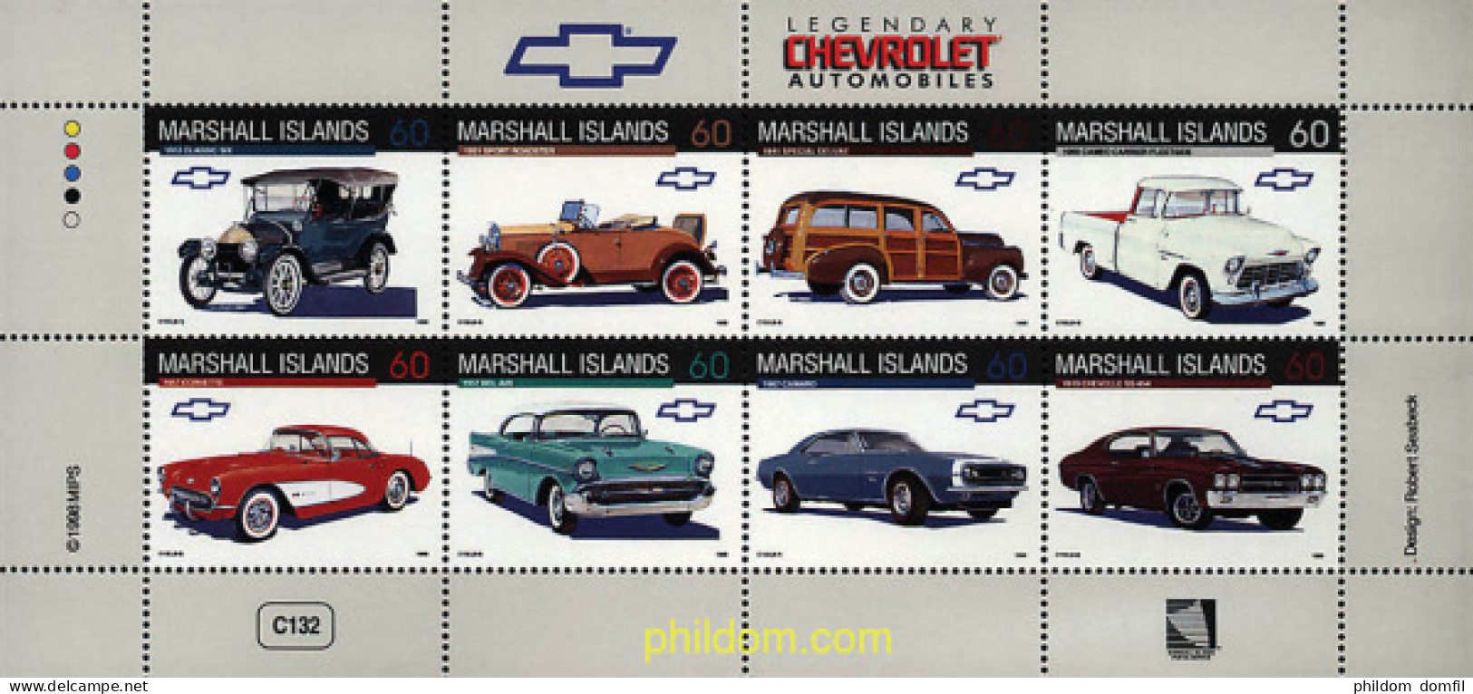 275889 MNH MARSHALL Islas 1998 AUTOMOVILES CHEVROLET - Marshall