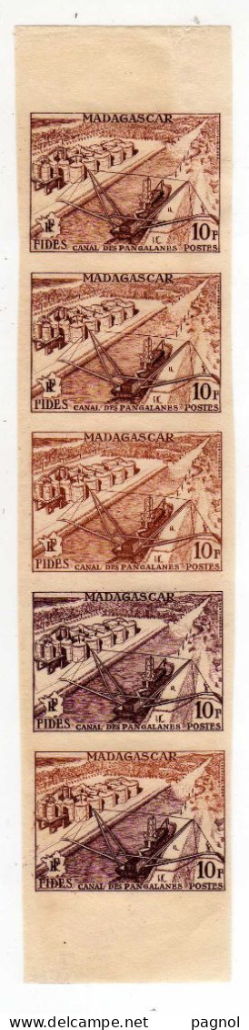 Madagascar : F.I.D.E.S. : N° 329 : 10f :  Non Dentelé : Bande Essai Couleur : Neuf - Sans Gomme - 1956 F.I.D.E.S.