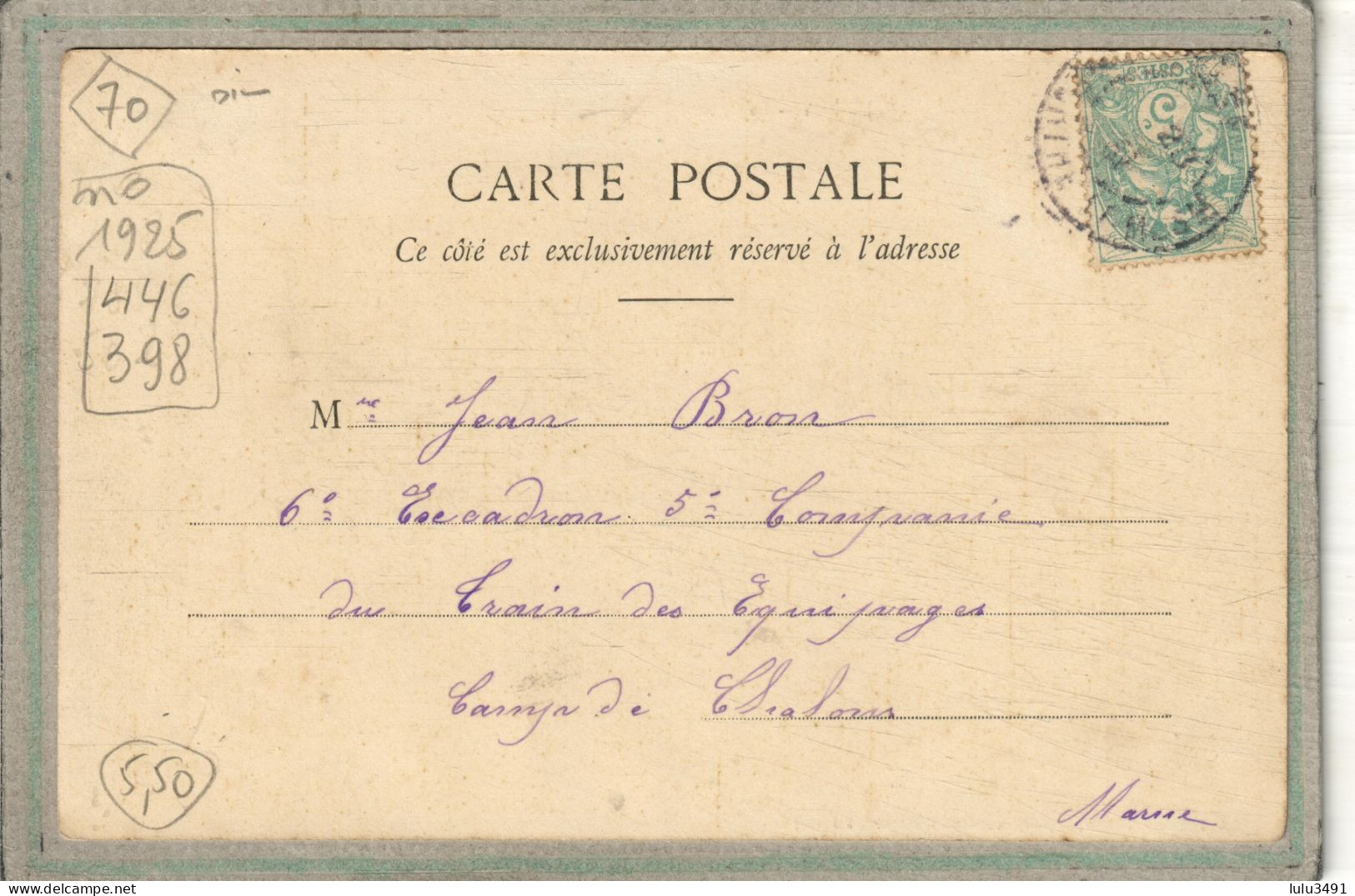 CPA - JUSSEY (70) - Aspect De La Gare Et De L'Hôtel Du Commerce Ensminger En 1907-Plaque émaillée: Le Petit Journal - Jussey