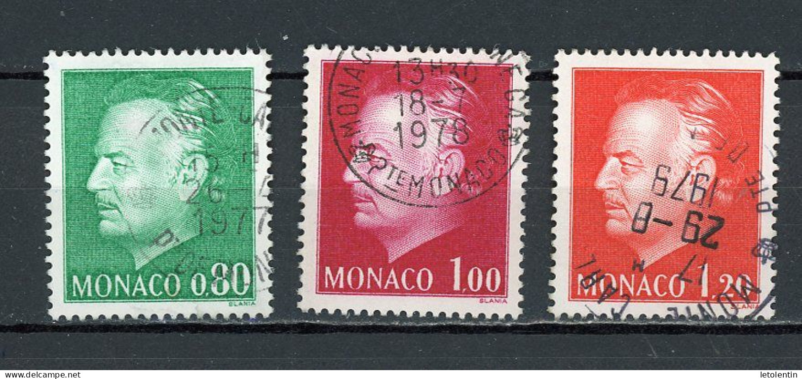 MONACO: -  PRINCE RAINIER - N° Yvert  1079+1080+1142 Obli. - Used Stamps