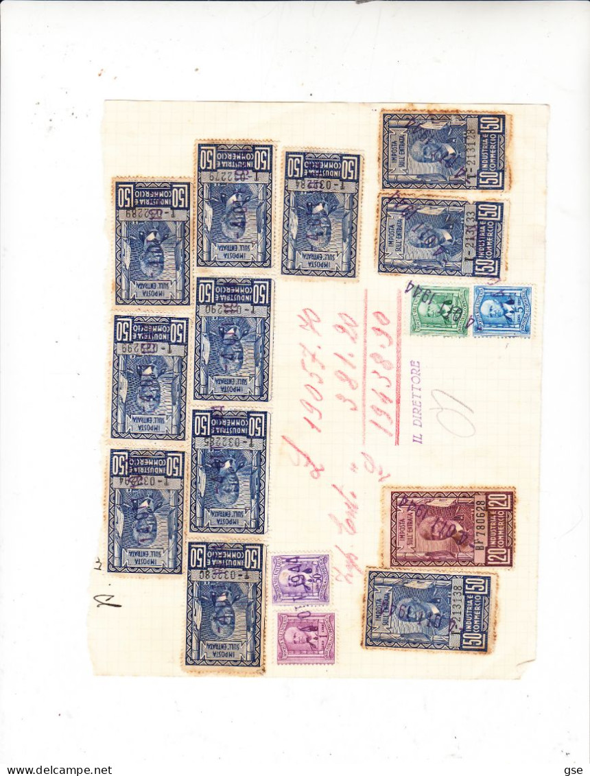 DOCUMENTO 1944 Con Blocco Di Fiscali - Revenue Stamps