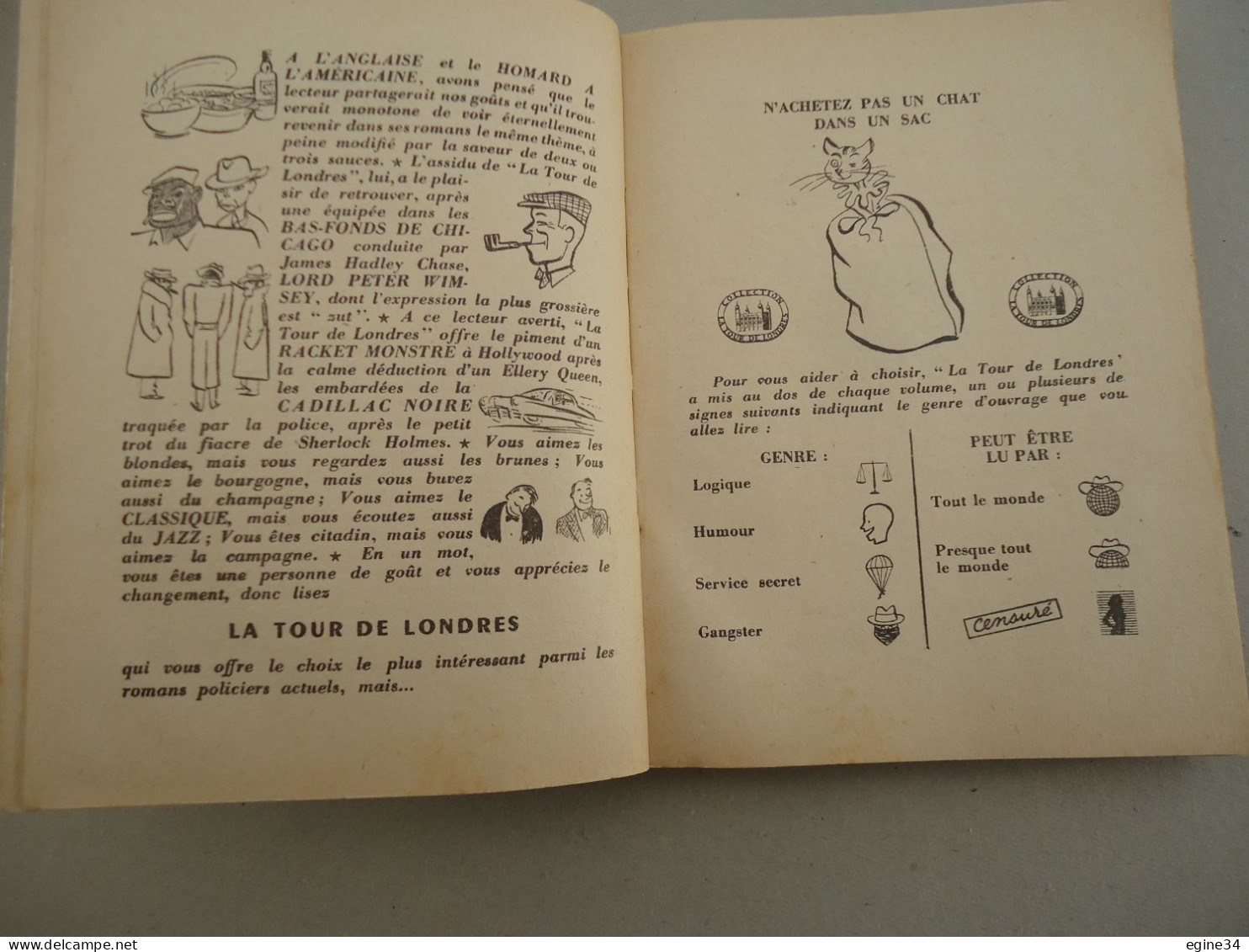 Lot 10 vol. Nicholson & Watson Collection La Tour de Londres - nos 3, 19, 20, 28, 32, 37, 43, 50, 51, 52. 1947à 1950