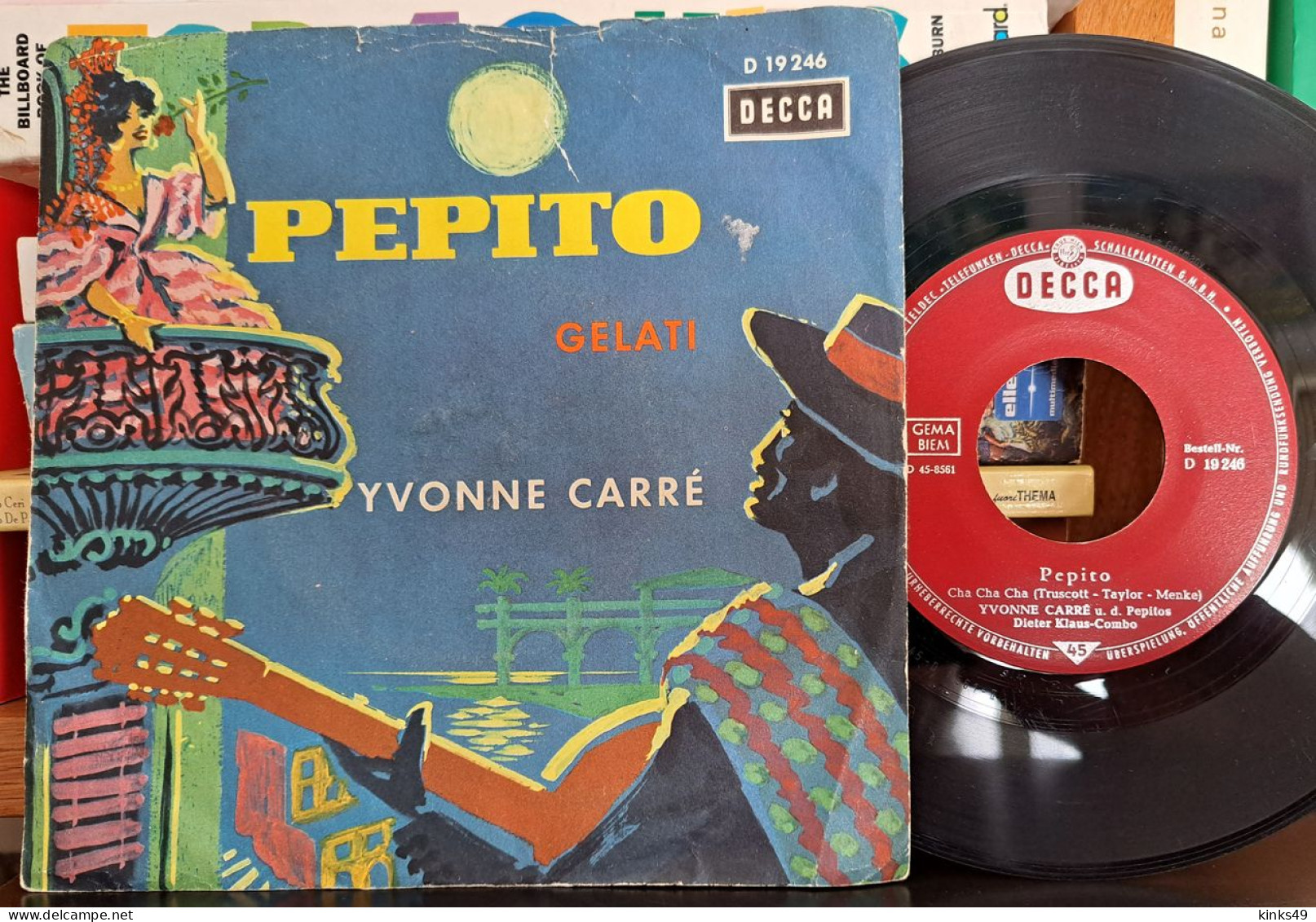 YVONNE CARRE' : 45 < Pepito / Gelati > 1962 = EX- / EX - Autres - Musique Allemande