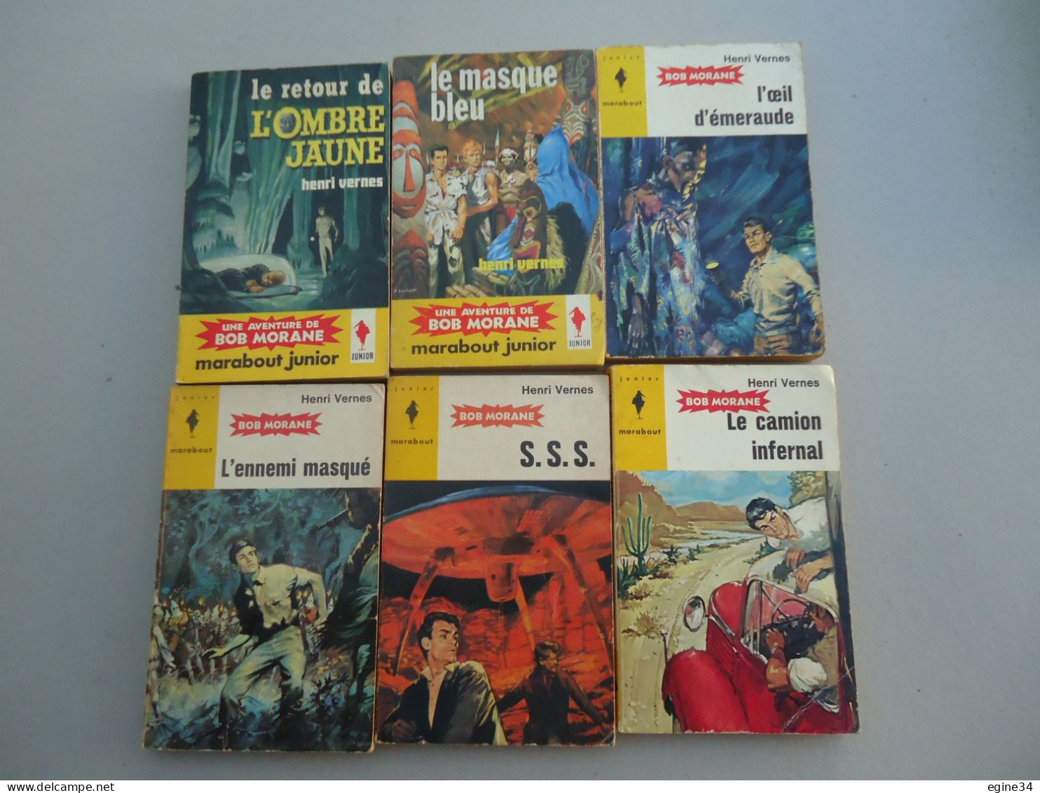 Lot 13 Vol. Marabout Junior - Henri Vernes - Bob Morane - Nos 42, 74, 86, 90, 138, 148, 159, 185, 222, 270, 282, 286, 2 - Marabout Junior