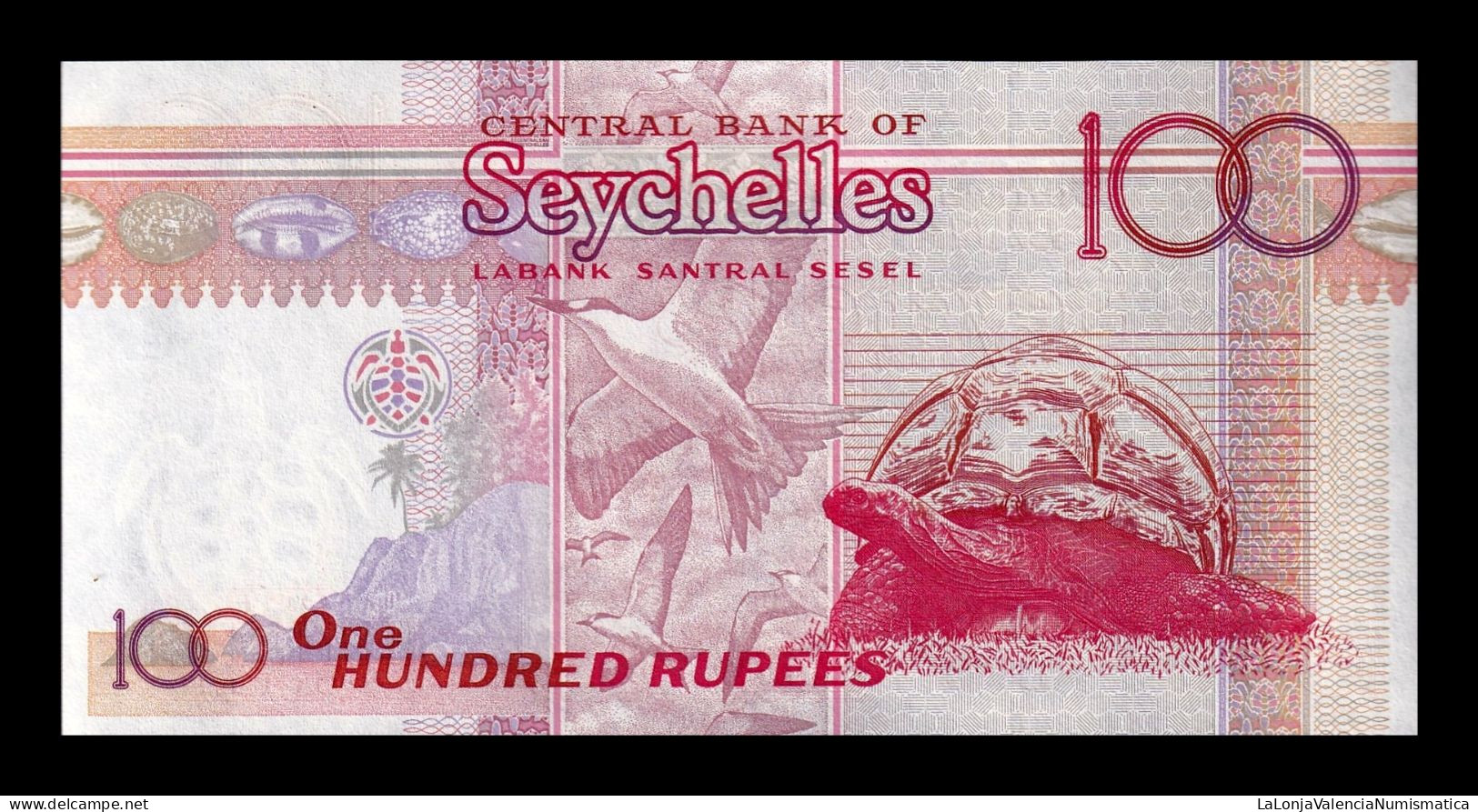 Seychelles 100 Rupees 1998 Pick 39 Nice Serial Sc Unc - Seychelles