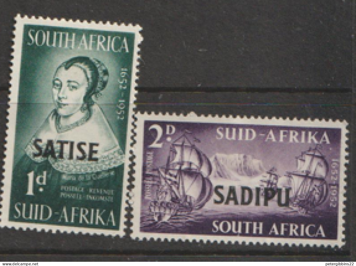 South Africa  1952 SG 141-2  SATISE SADIPU   Mounted Mint - Nuovi