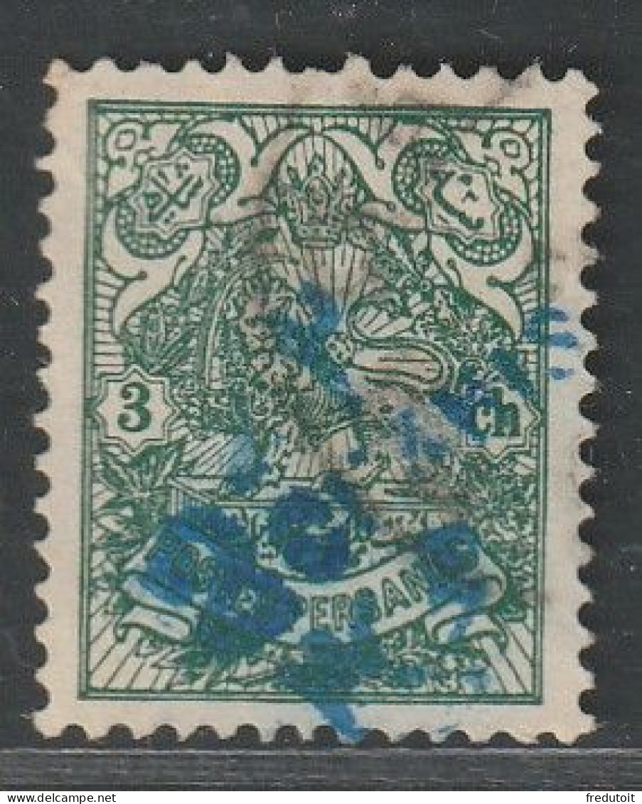 IRAN / PERSE - N°213 Obl (1903) Surcharge Bleu : 2c Sur 3c Vert - Iran