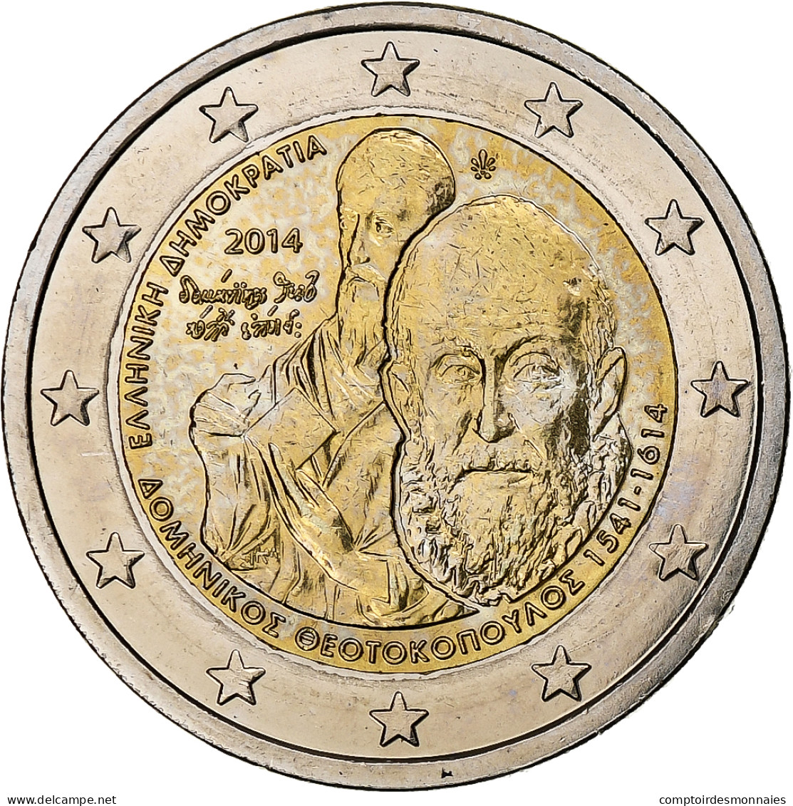 Grèce, 2 Euro, Teotokoupolos, 2014, SUP+, Bimétallique, KM:New - Griechenland