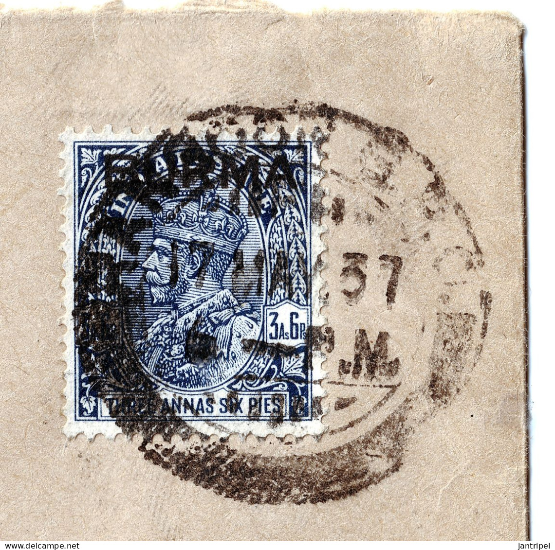 BURMA 1937 KGV COVER To GERMANY - Burma (...-1947)