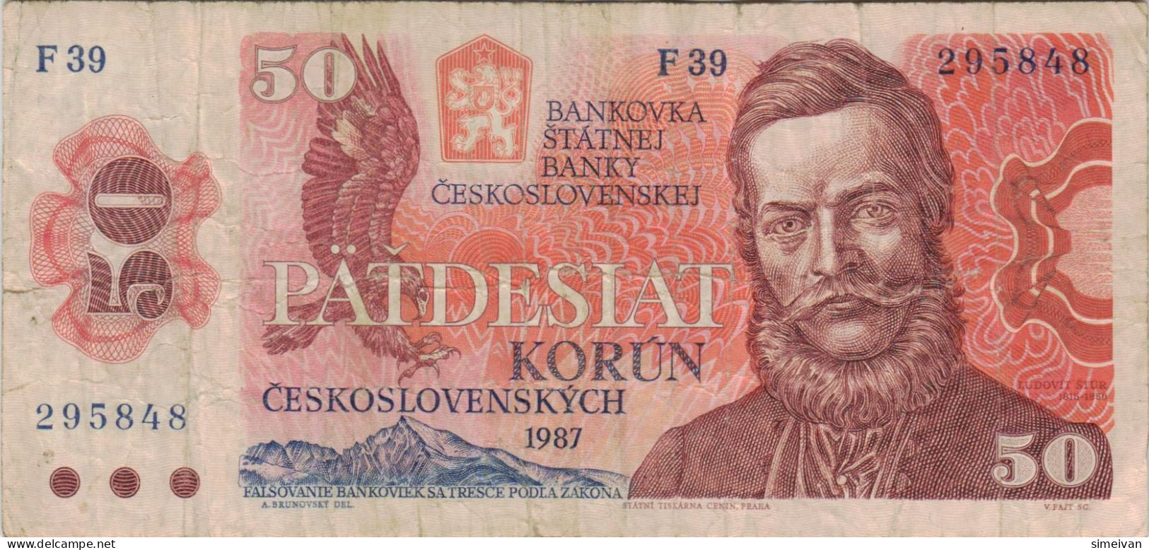 Czechoslovakia 50 Korun 1987 P-96a Banknote Europe Currency Tchécoslovaquie Tschechoslowakei #5260 - Checoslovaquia