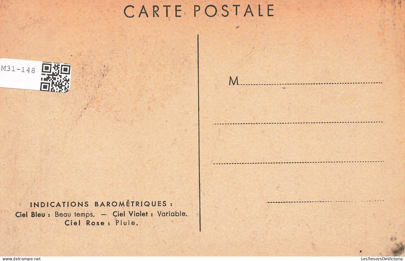 PUBLICITE - Loterie Nationale - Des Jeux Des Ris - Indications Barométriques - Carte Postale Ancienne - Werbepostkarten