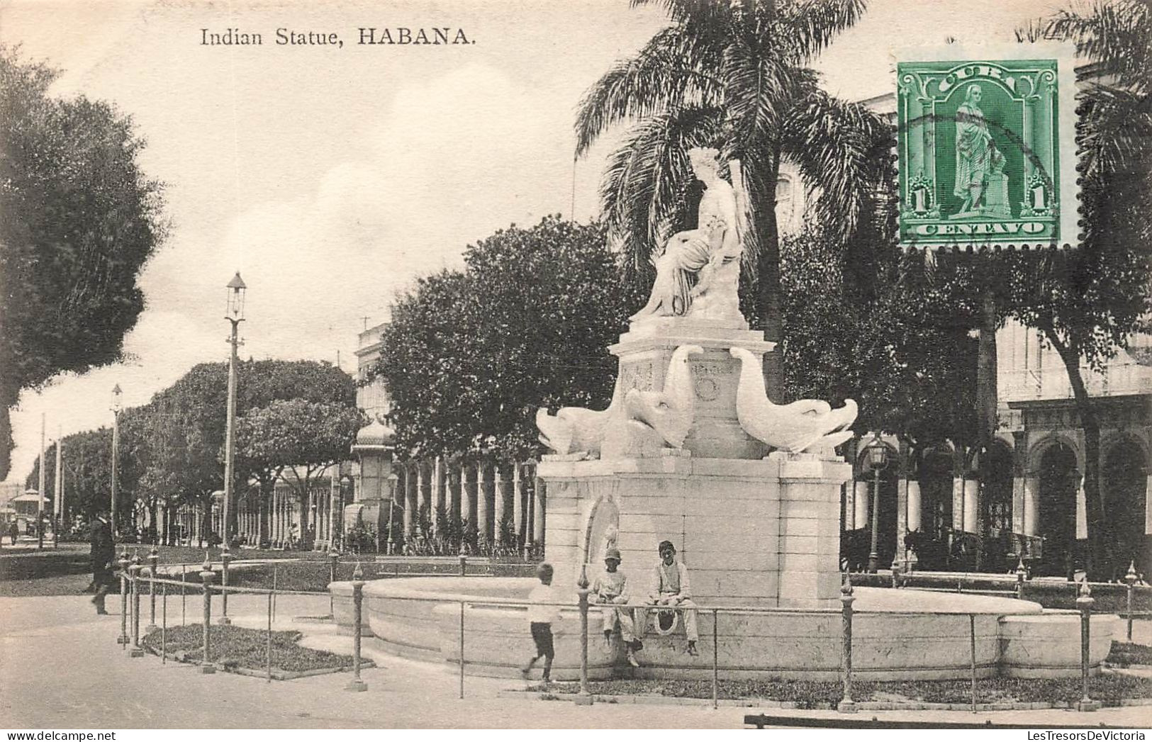 CUBA - Habana - Indian Statue - Carte Postale Ancienne - Kuba