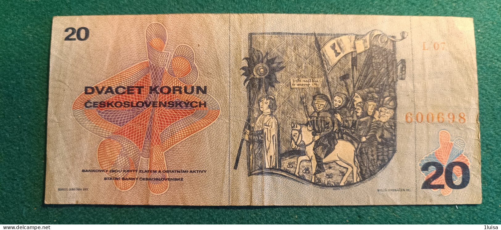 CECOSLOVACCHIA 20 KORUN 1970 - Cecoslovacchia