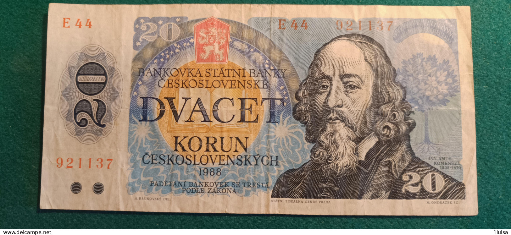 CECOSLOVACCHIA 20 KORUN 1988 - Czechoslovakia