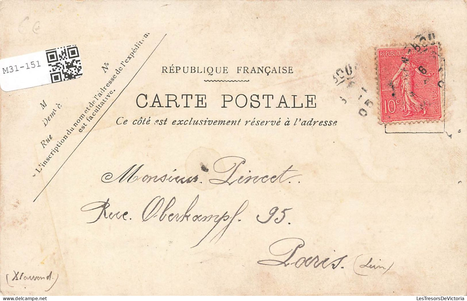 POLITIQUE - Caricature - Vive La Classe - Drapeau Français - Cigare - Dos Non Divisé - Carte Postale Ancienne - Sátiras