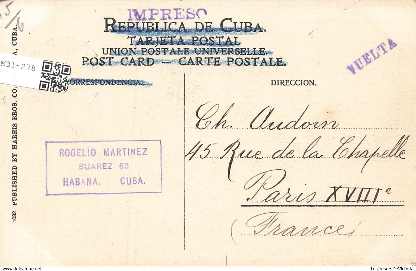 CUBA - Habana - Église Du Christ - Carte Postale Ancienne - Kuba