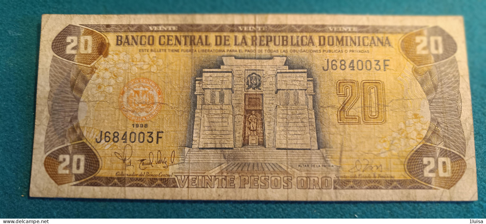 REPUBBLICA DOMENICANA 20 PESOS 1988 - Dominicaine