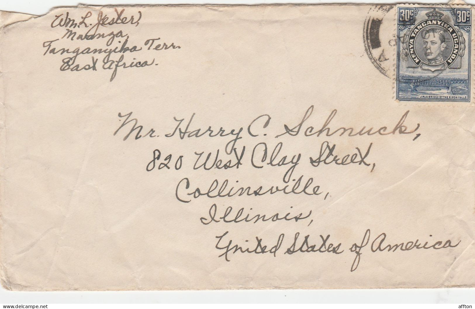 Mwanza Tanzania Kenya, Uganda & Tanganyika Old Cover Mailed - Kenya, Uganda & Tanganyika