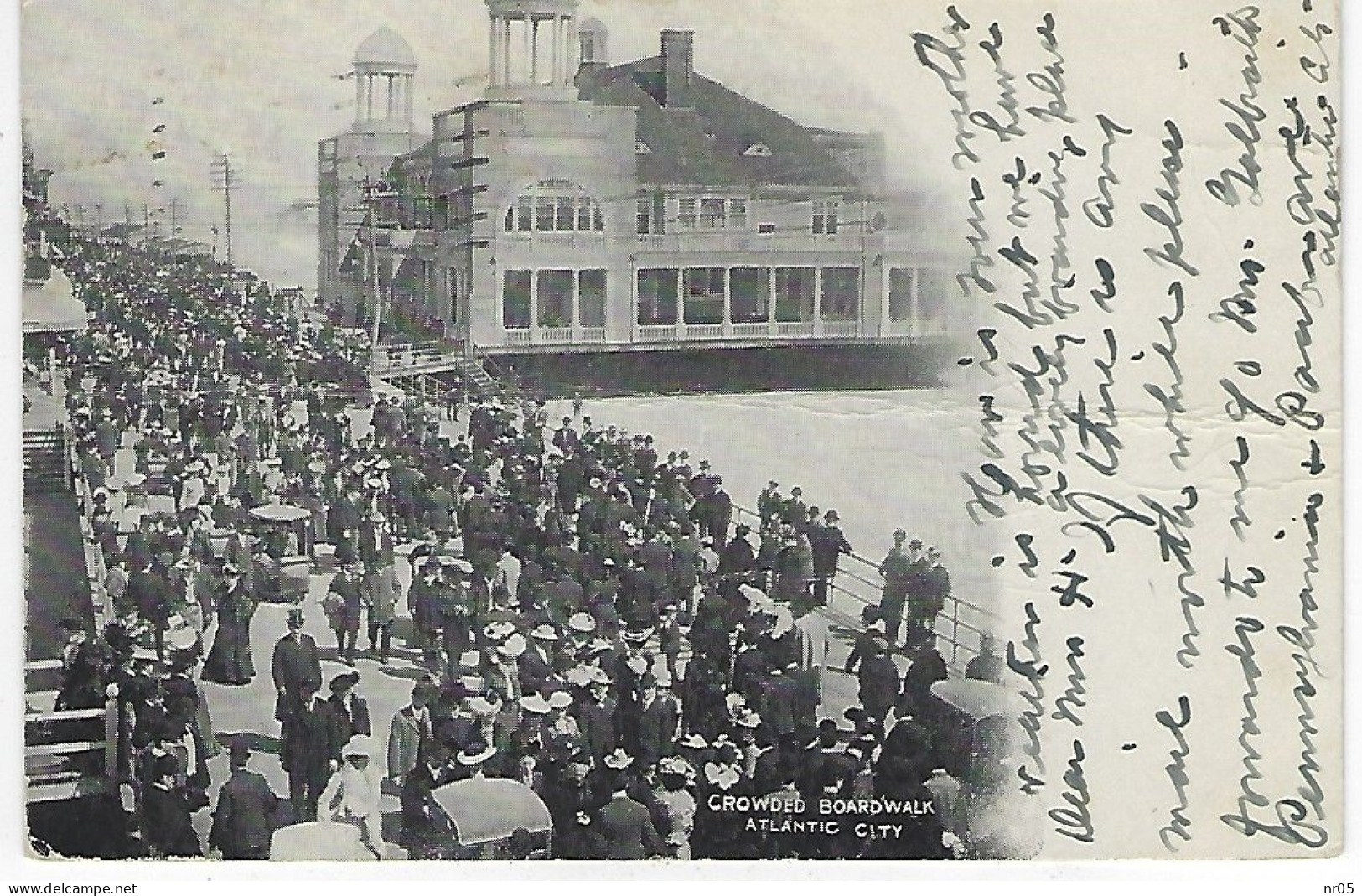 ATLANTIC CITY ( N.J )  - Crowded Boardwalk ( 1907 ) USA Etats Unis - Atlantic City