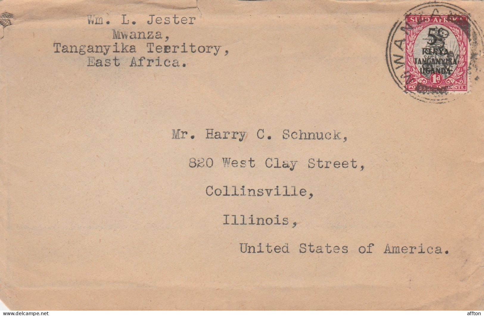 Mwanza Tanzania Kenya, Uganda & Tanganyika 1942 Cover Mailed - Kenya, Uganda & Tanganyika