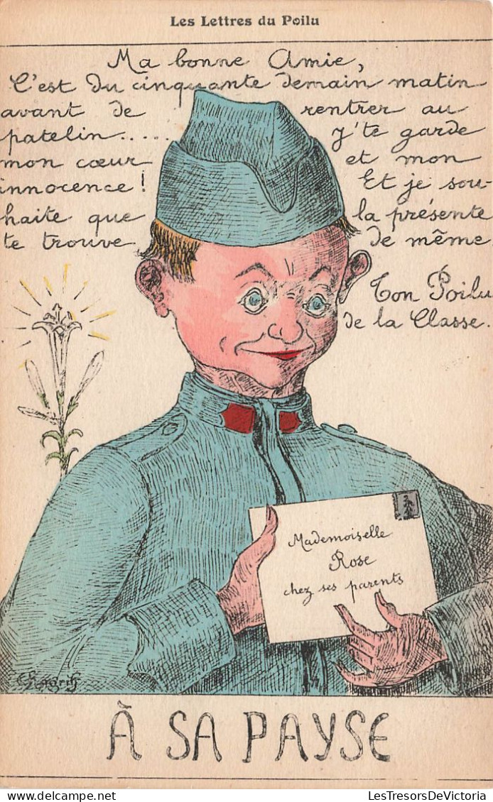 MILITARIA - Les Lettres Du Poilu - A Sa Payse - Mademoiselle Rose Chez Ses Parents - Carte Postale Ancienne - Humor