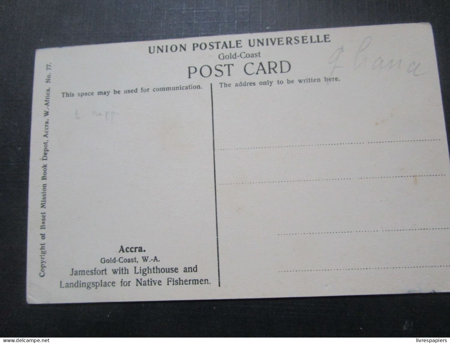 Ghana Accra Jamesfort Ligthouse Gold Coast Cpa Timbrée - Ghana - Gold Coast
