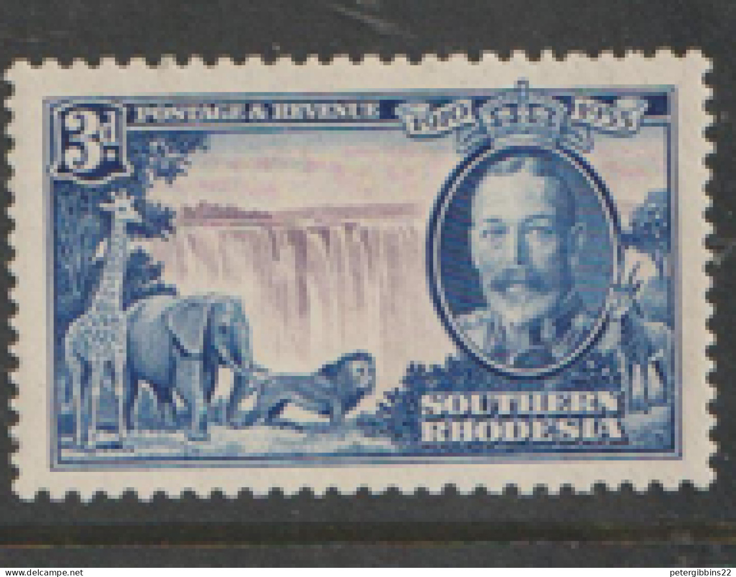 Southern  Rhodesia  1935  SG 33   3d  Silver Jubilee  Mounted Mint - Southern Rhodesia (...-1964)