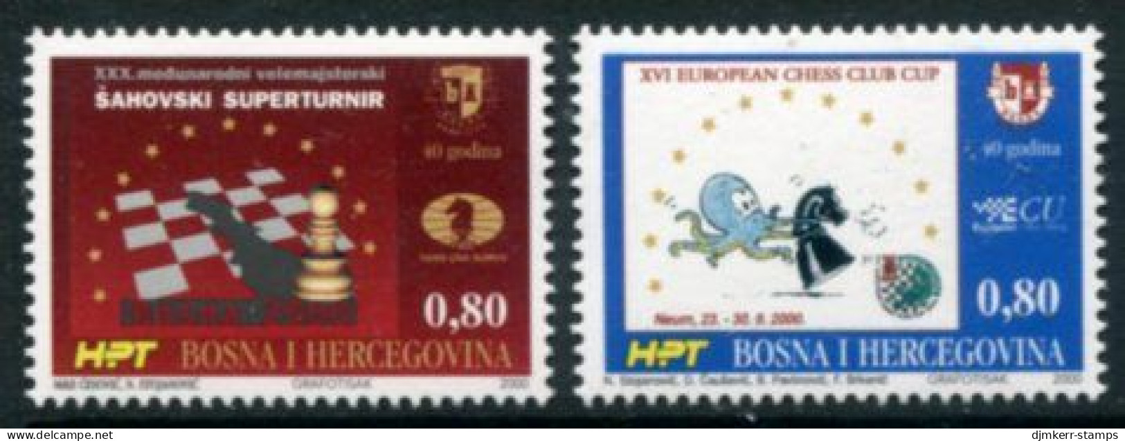 BOSNIA HERCEGOVINA (CROAT) 2000 Chess Tournaments MNH / **.  Michel 59, 63 - Bosnië En Herzegovina