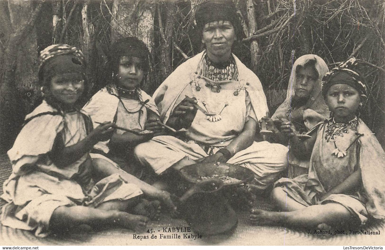 ALGÉRIE - Kabyle - Repas De Famille Kabyle - Carte Postale Ancienne - Other & Unclassified