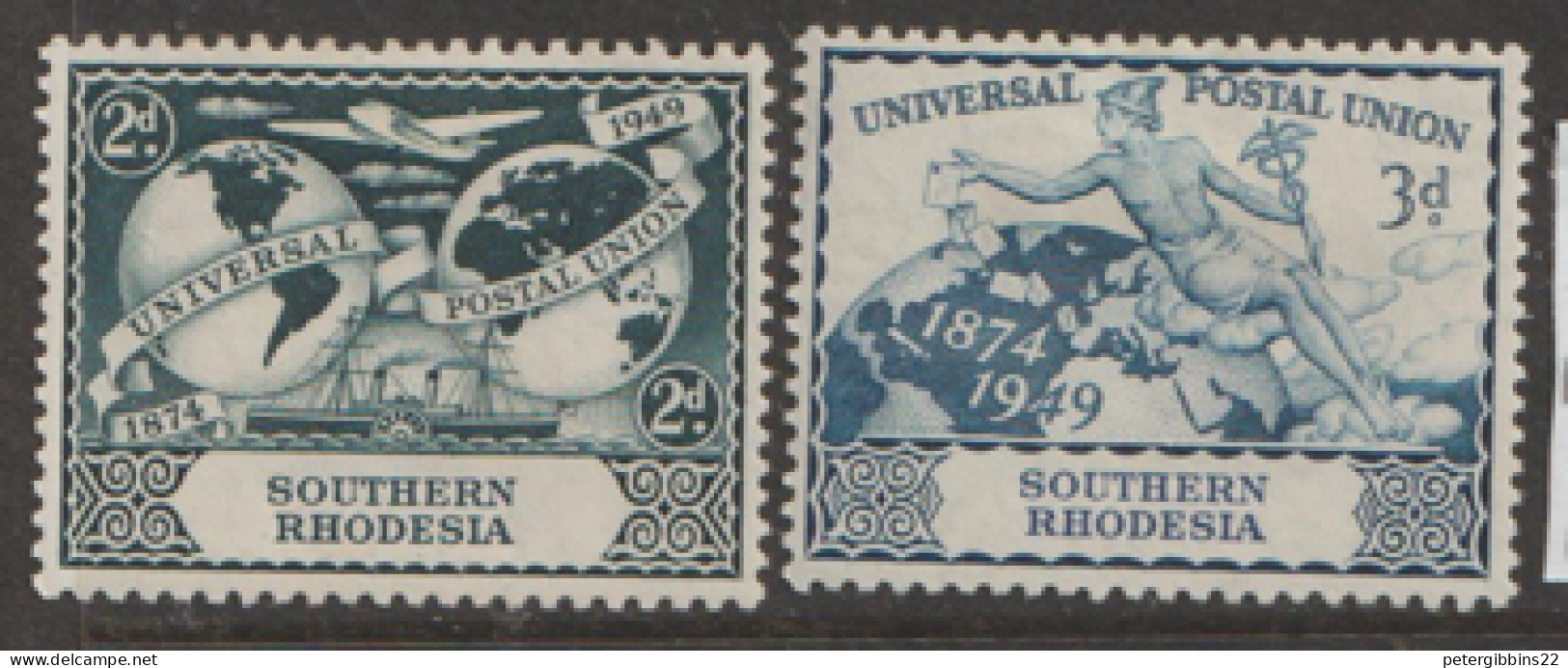 Southern  Rhodesia  1949  SG 68-9  U P U Mounted Mint - Southern Rhodesia (...-1964)