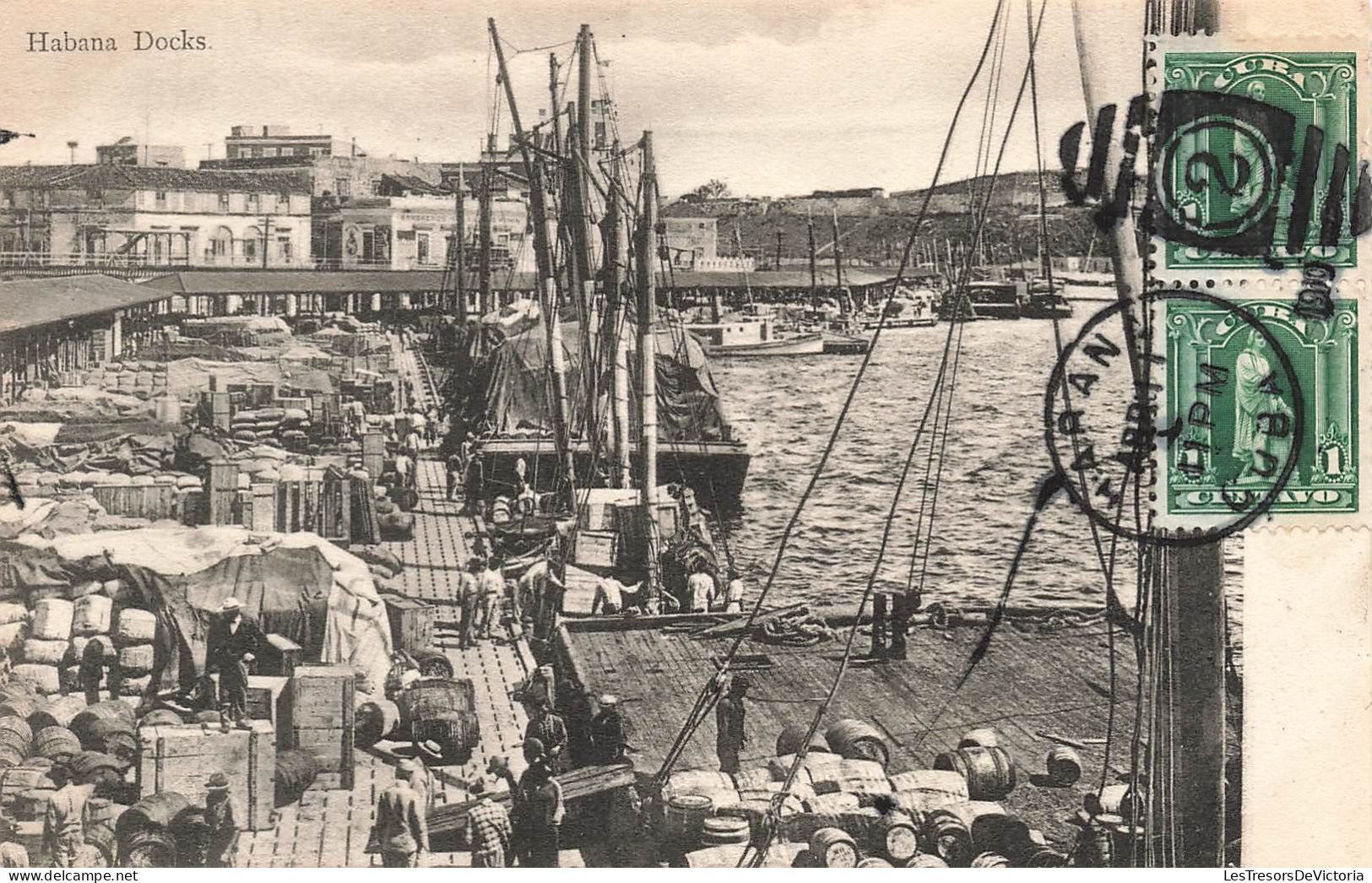 ANTILLES - Cuba - Habana Docks - Tonneaux Et étales - Cageots - Animé - Carte Postale Ancienne - Cuba