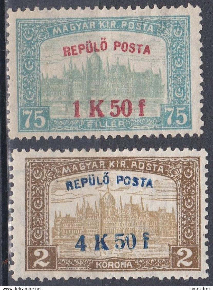 Hongrie Poste Aérienne 1918 N° 1-2 MH *  (J21) - Neufs