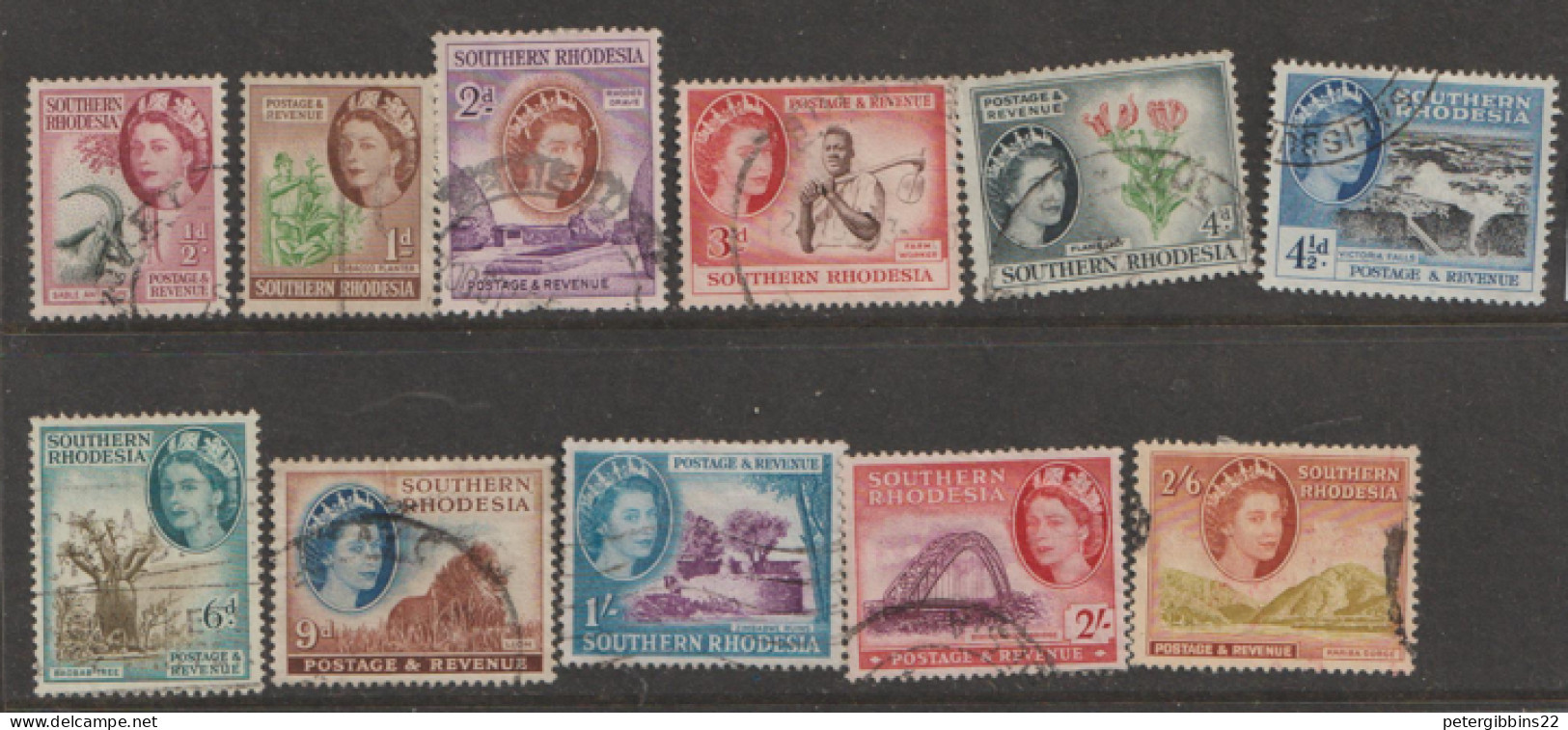 Southern  Rhodesia  1953  SG 78-88   Fine Used - Southern Rhodesia (...-1964)