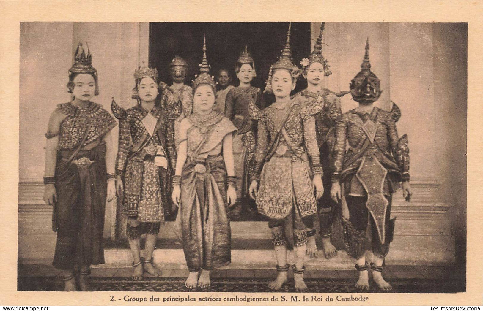 CAMBODGE - Groupe Des Principales Actrices Cambodgiennes De S. M. Le Roi Du Cambodge - Carte Postale Ancienne - Camboya