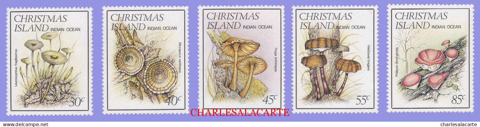 CHRISTMAS ISLAND 1984  FUNGI  SG 185-189  U.M. - Christmas Island