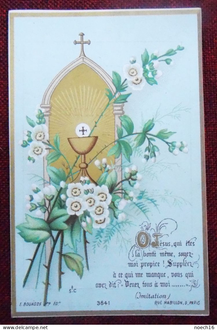 Souvenir 1ère Communion. Flobecq 1890, Eglise Saint-Luc - Images Religieuses